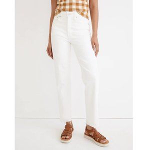 MADEWELL Women's sz 27 The Mid-Rise Perfect Vintage Straight Jean in Tile White